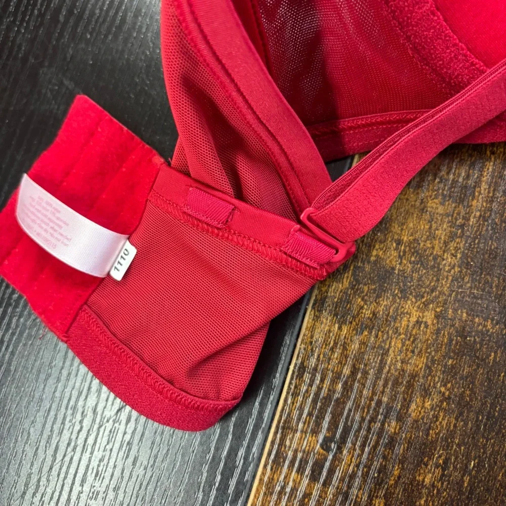 Women's Lane Bryant Cacique Red‎ Floral Lace Full Coverage Underwire Bra 42DDD